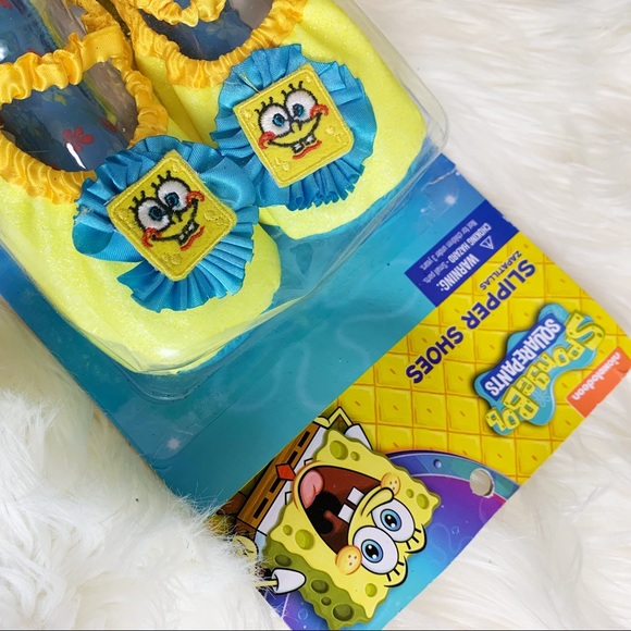 Sponge Bob Yellow Girls Slipper Dress Costume shoes NWT - Picture 6 of 8
